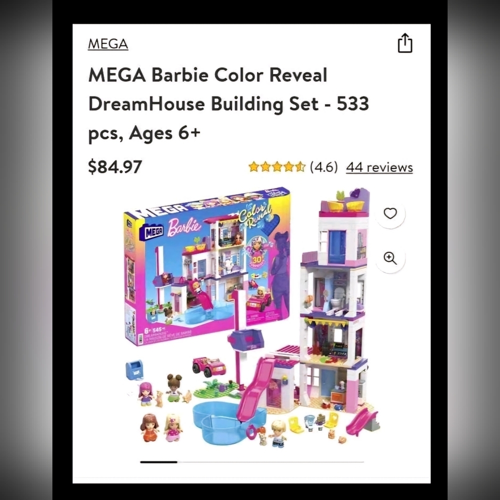 Brand New Mega Barbie Color Reveal DreamHouse Building Set